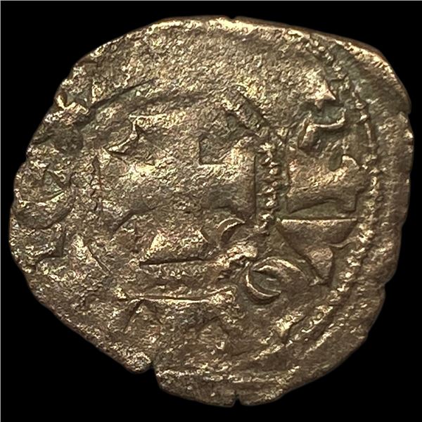 1261-1325 Portugal Crusades Dinis I Silver Dinero NEARLY UNCIRCULATED