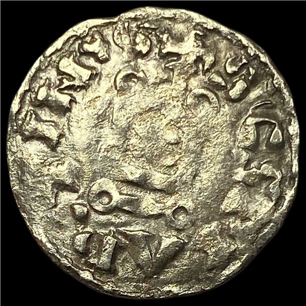 1150-1200 AD France Abbey of St Martin Silver Denier NEARLY UNCIRCULATED