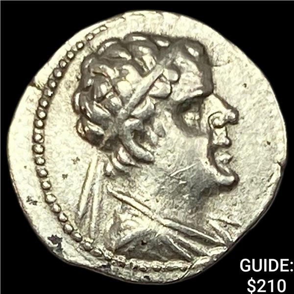Bactria Eukratides I 170-145 BC Silver Obol CHOICE AU