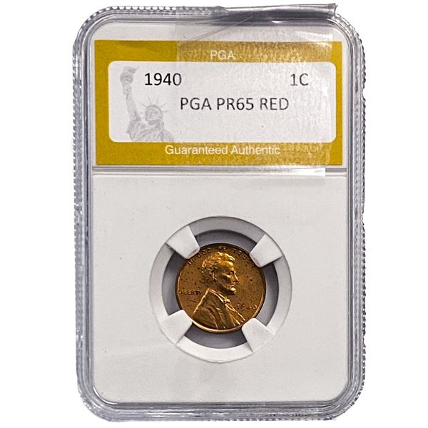 1940 Wheat Cent PGA PR65 RED