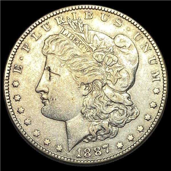 1887 Silver Morgan Dollar NEARLY UNCIRCULATED