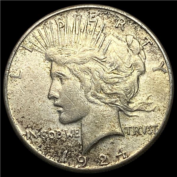 1924-S Silver Peace Dollar NEARLY UNCIRCULATED