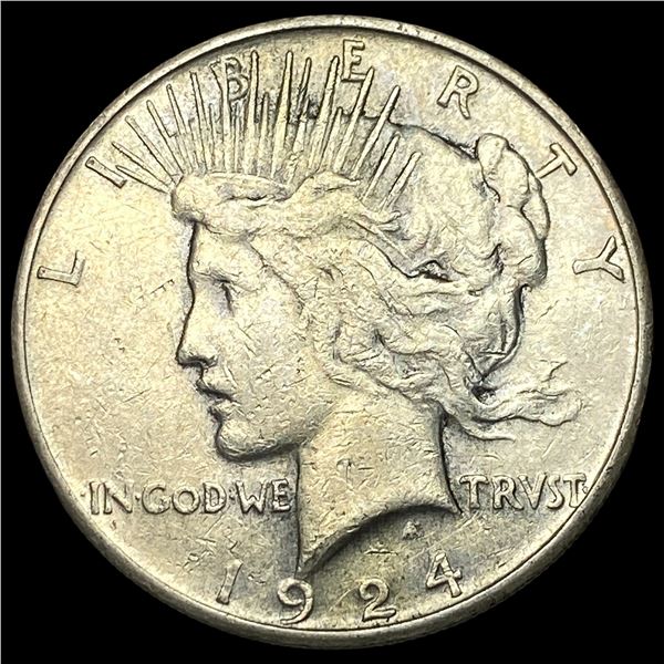 1924-S Silver Peace Dollar NEARLY UNCIRCULATED