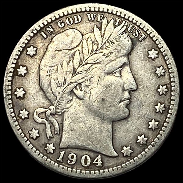 1904-S Silver Barber Quarter LIGHTLY CIRCULATED
