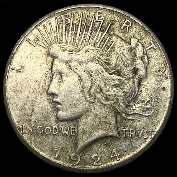 1924-S Silver Peace Dollar NEARLY UNCIRCULATED