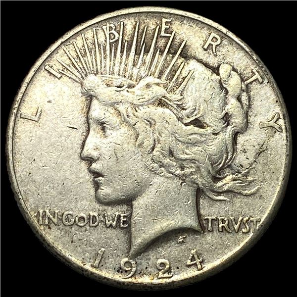 1924 Silver Peace Dollar NEARLY UNCIRCULATED