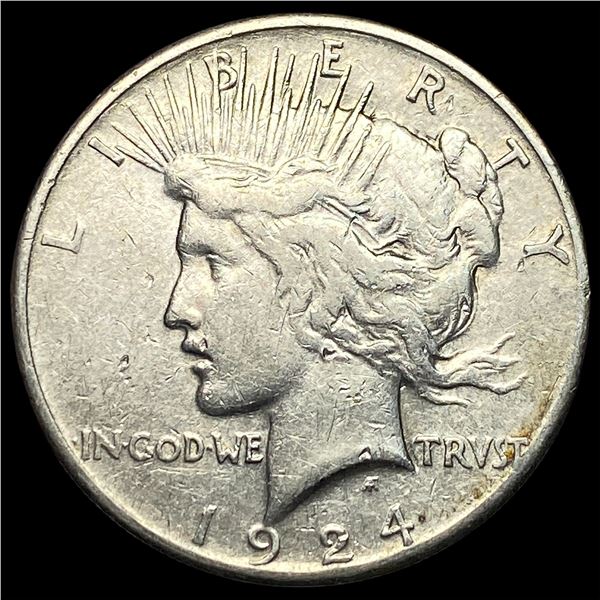 1924 Silver Peace Dollar NEARLY UNCIRCULATED