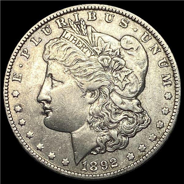 1892 Silver Morgan Dollar NEARLY UNCIRCULATED