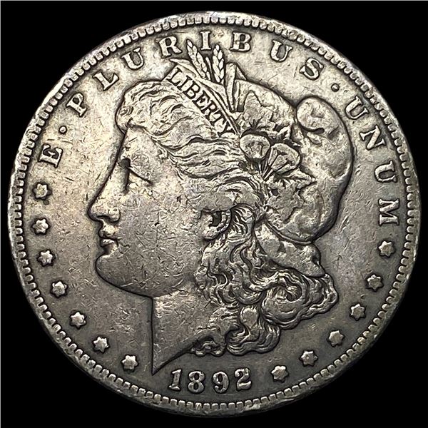 1892-CC Silver Morgan Dollar ABOUT UNCIRCULATED