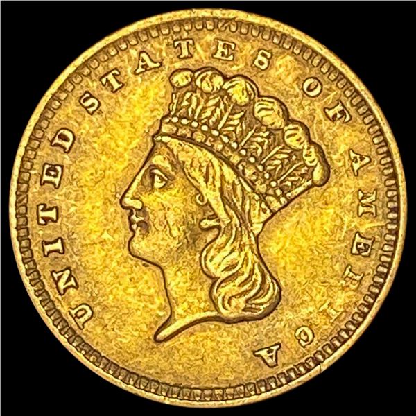 1856 Gold $1 Indian Princess Head Type 2 CLOSELY UNCIRCULATED
