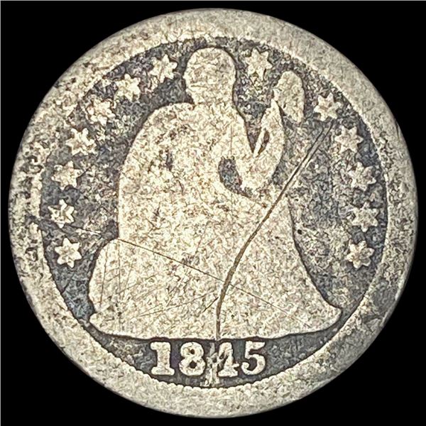 1845-O Silver Seated Liberty Dime NICELY CIRCULATED