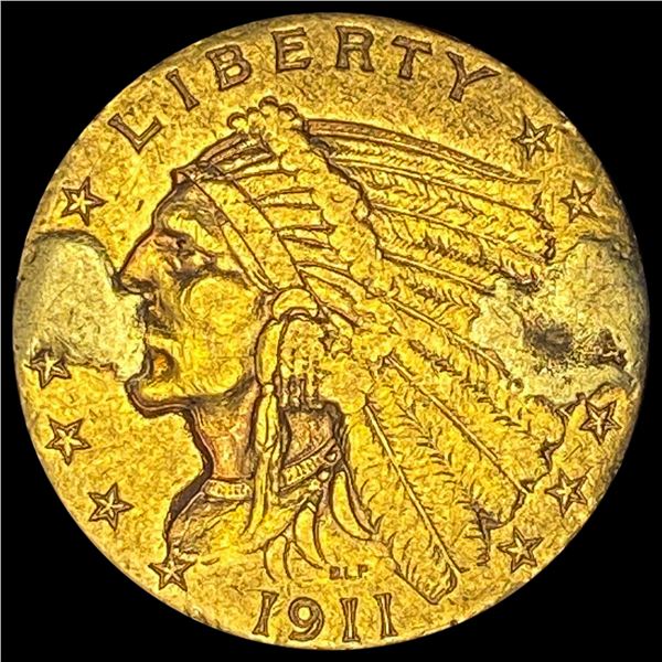 1911 Indian Head Gold $2.50 Quarter Eagle HIGH GRADE