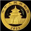 Image 2 : 2012 1/10 oz Gold Panda 50 Yuan GEM PROOF