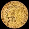 Image 1 : 1929 Indian Head Gold $2.50 Quarter Eagle CLOSELY UNCIRCULATED