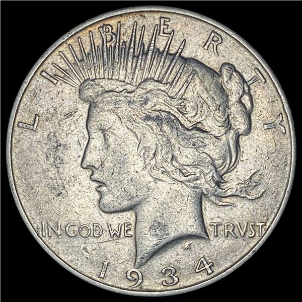 1934-S Silver Peace Dollar NEARLY UNCIRCULATED