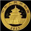 Image 2 : 2012 1/10 oz Gold Panda 50 Yuan GEM PROOF