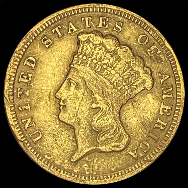 1854 $3 Gold Indian Princess Head HIGH GRADE