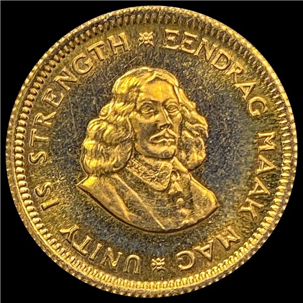 1962 South Africa Gold 1 Rand SUPERB GEM BU