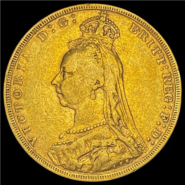 1891 Gold Sovereign Victoria St. George S. LIGHTLY CIRCULATED