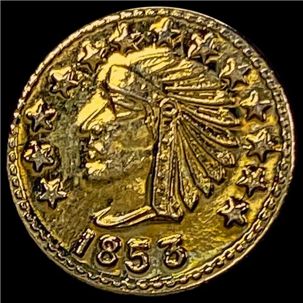 1853 California Gold 1/4 Dollar Token HIGH GRADE