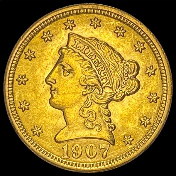 1907 Liberty Head Gold $2.50 Quarter Eagle UNCIRCULATED