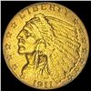 Image 1 : 1911 Indian Head Gold $2.50 Quarter Eagle CLOSELY UNCIRCULATED