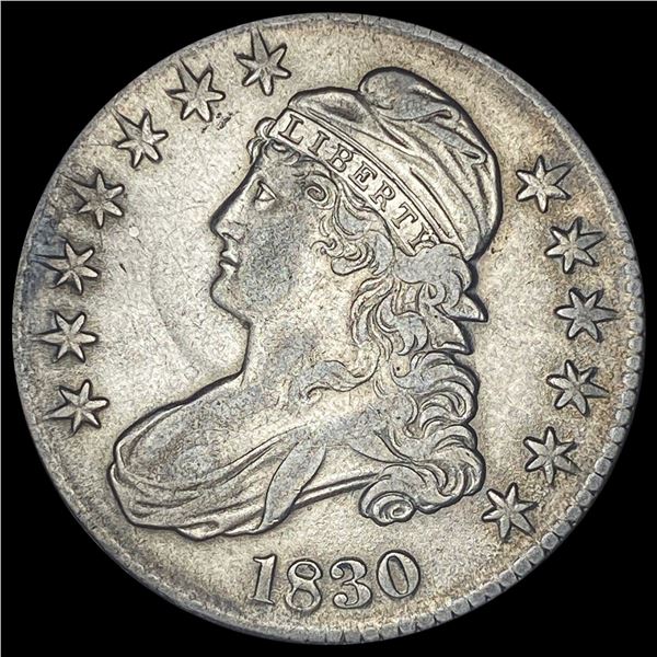 1830 Capped Bust Half Dollar NEARLY UNCIRCULATED