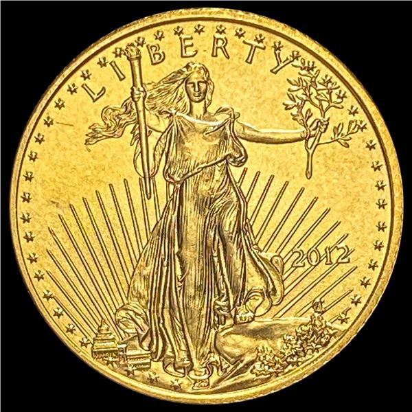 2012 1/10 oz Gold American Eagle $5 SUPERB GEM BU