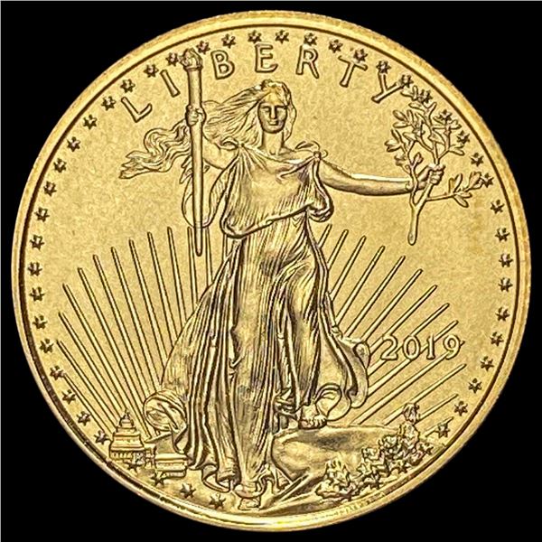 2019 1/10 oz Gold American Eagle $5 SUPERB GEM BU