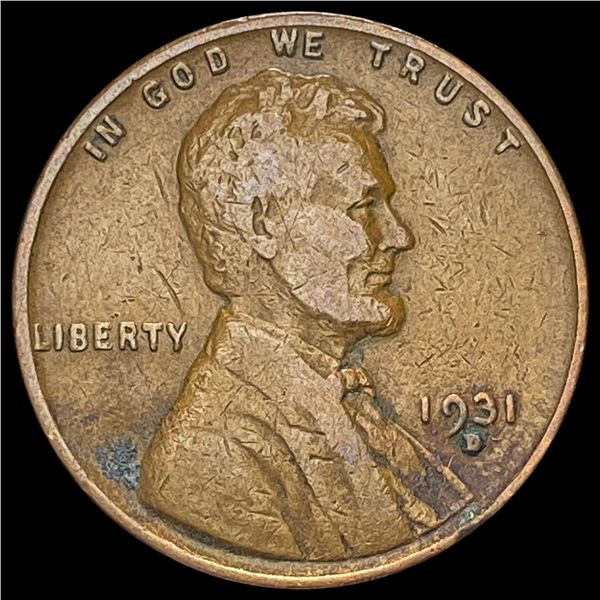 1931-D Lincoln Wheat Cent LIGHTLY CIRCULATED