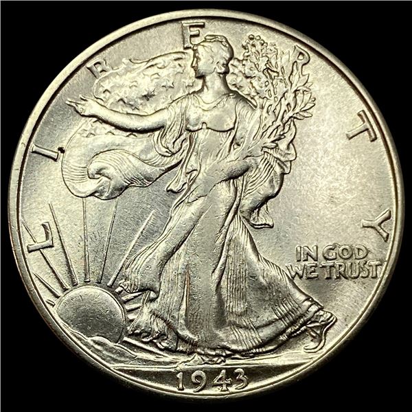1943-S Silver Half Dollar Walking Liberty CLOSELY UNCIRCULATED