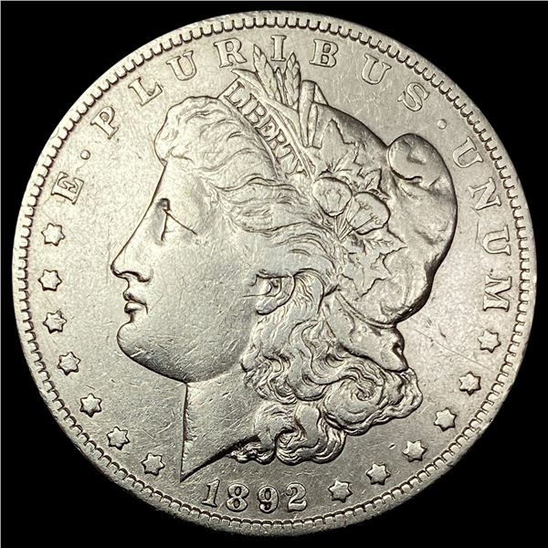 1892 Silver Morgan Dollar NEARLY UNCIRCULATED