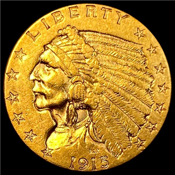 1915 Indian Head Gold $2.50 Quarter Eagle CLOSELY UNCIRCULATED