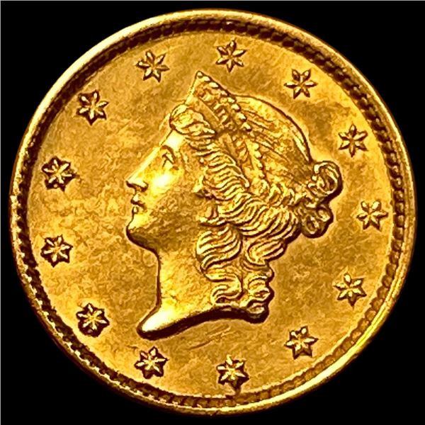 1854 Gold $1 Type 1 CLOSELY UNCIRCULATED