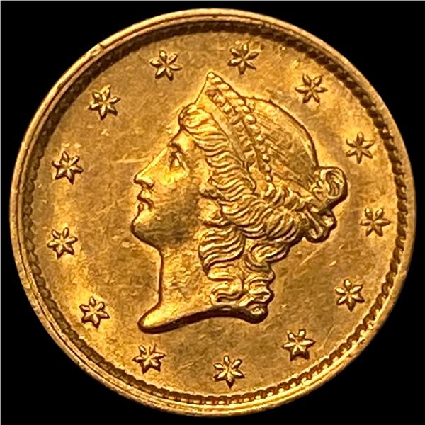 1854 Gold $1 Type 1 CLOSELY UNCIRCULATED