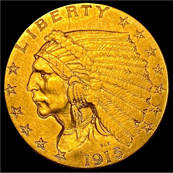 1915 Indian Head $2.5 Gold Quarter Eagle CLOSELY UNCIRCULATED