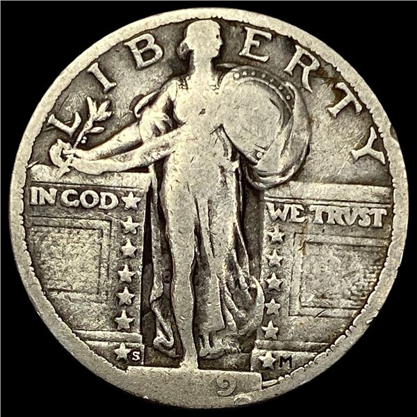 1929-S Silver Standing Liberty Quarter NICELY CIRCULATED