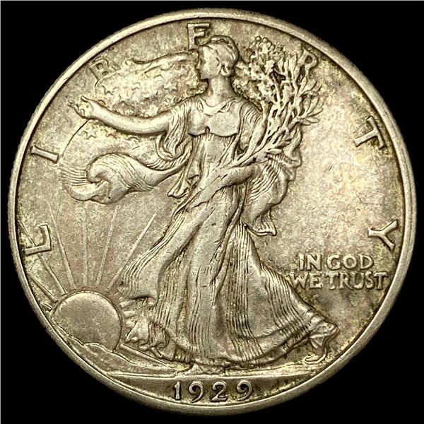 1929-S Silver Walking Liberty Half Dollar NEARLY UNCIRCULATED
