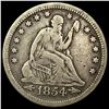 Image 1 : 1854 Arrows Seated Liberty Quarter LIGHTLY CIRCULATED