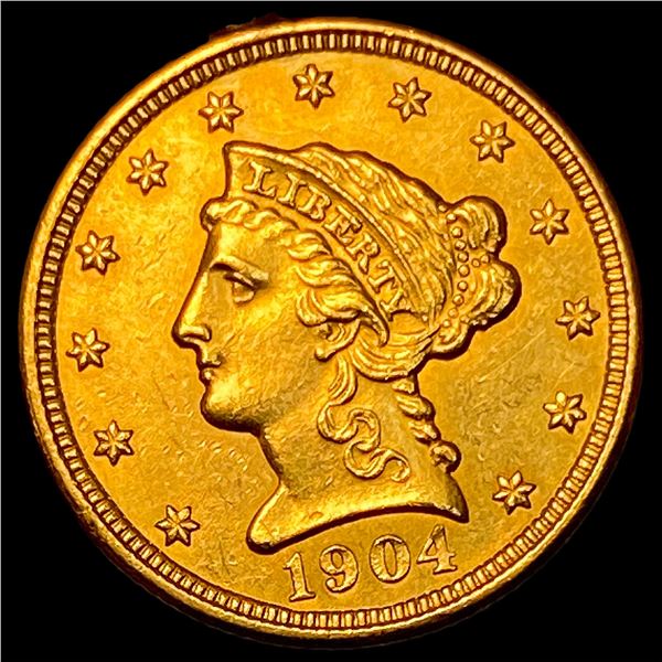 1904 Liberty Head $2.5 Gold Quarter Eagle CLOSELY UNCIRCULATED