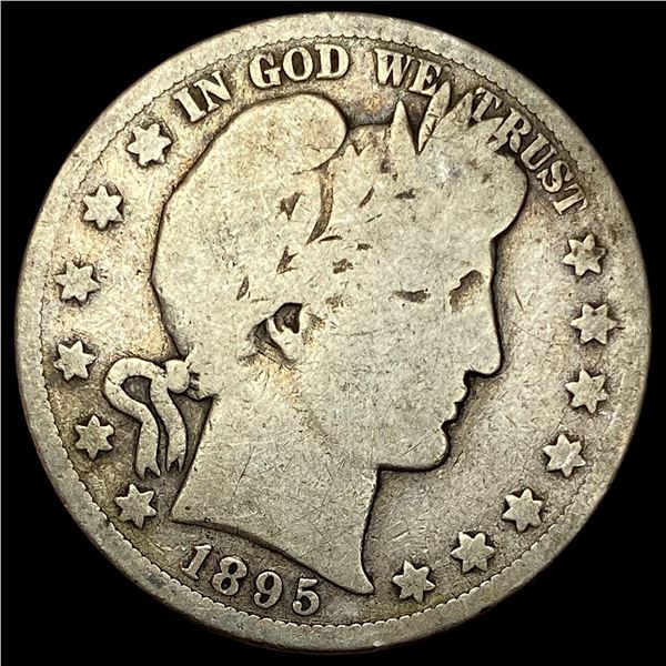 1895-S Silver Barber Half Dollar NICELY CIRCULATED