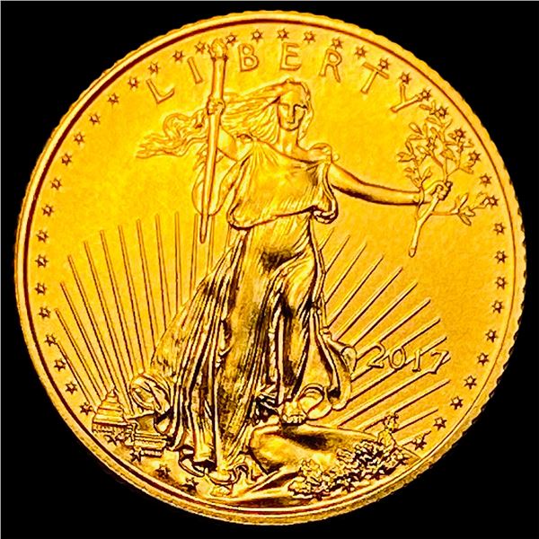 2017 1/10 oz Gold American Eagle $5 SUPERB GEM BU
