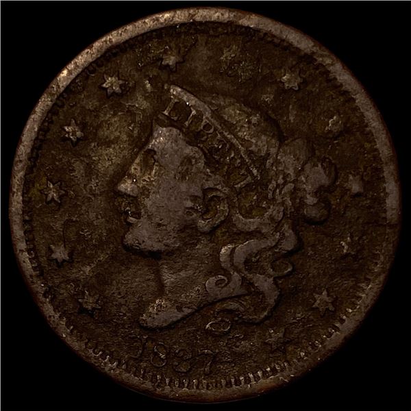 1837 Coronet Head Large Cent NICELY CIRCULATED