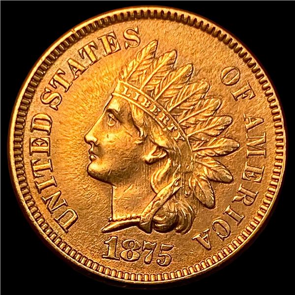 1875 Indian Head Cent CLOSELY UNCIRCULATED