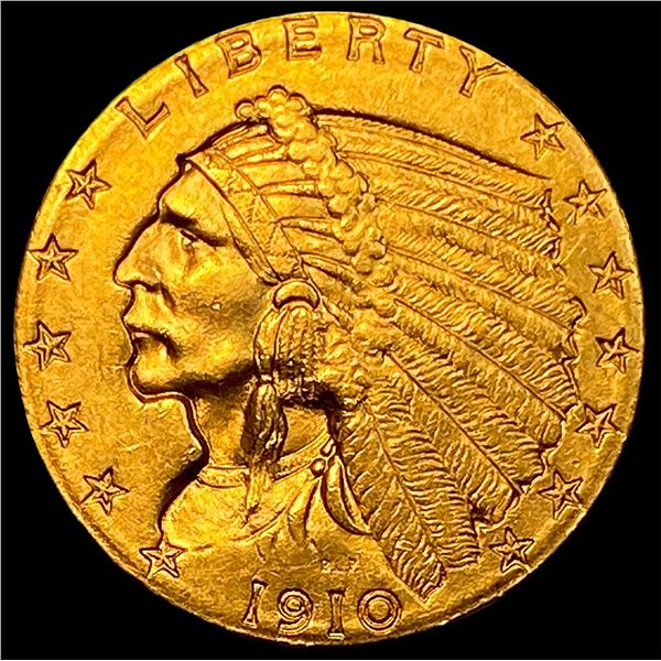 1910 Indian Head $2.5 Gold Quarter Eagle CLOSELY UNCIRCULATED