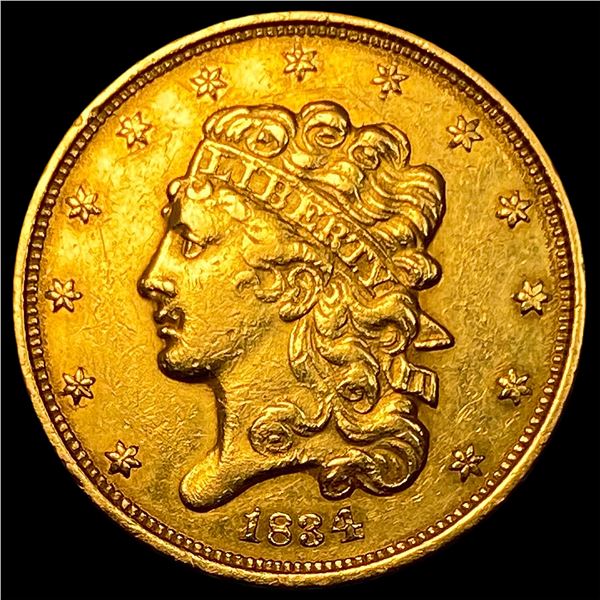 1834 Gold $5 Half Eagle Classic Head CLOSELY UNCIRCULATED