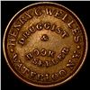 Image 2 : 1861 Henry C. Welles Business Card Token CLOSELY UNCIRCULATED