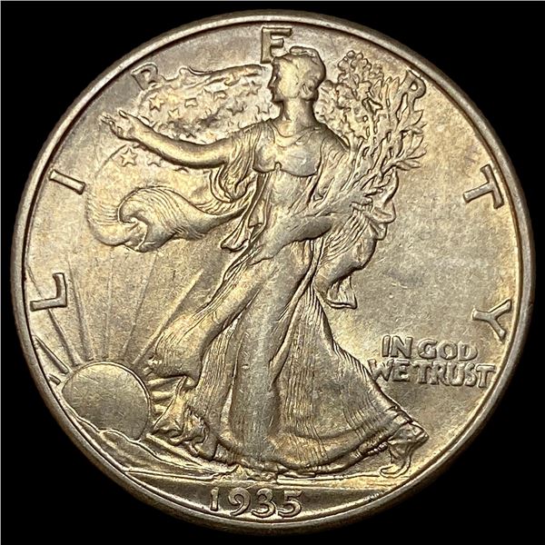 1935-D Silver Walking Liberty Half Dollar CLOSELY UNCIRCULATED