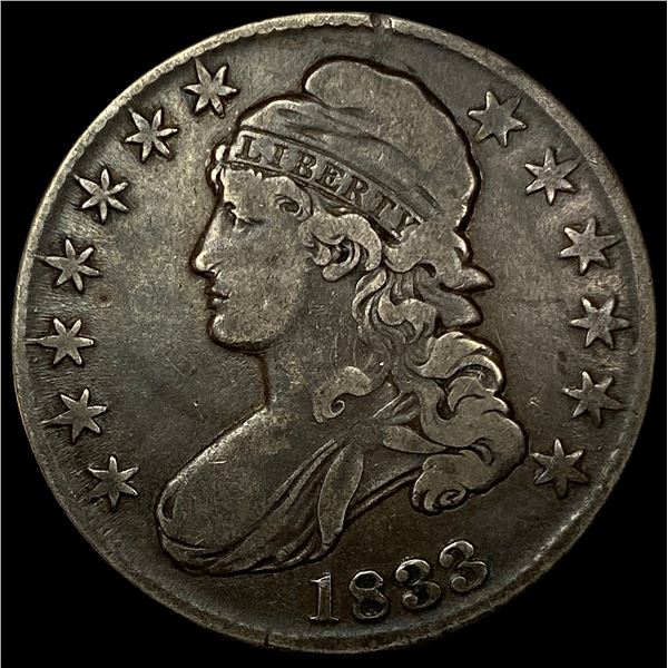 1833 Capped Bust Half Dollar LIGHTLY CIRCULATED
