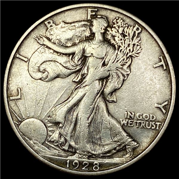 1928-S Silver Walking Liberty Half Dollar NEARLY UNCIRCULATED